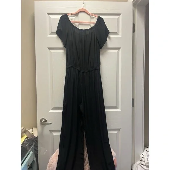 Charles Henry Black Jumpsuit Sz M - Picture 2 of 4